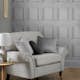 Tapet Laura Ashley Redbrook Trä Panel Silver 119845