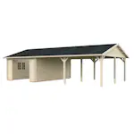 Garage Palmako Roger med Carport 53,1 m2