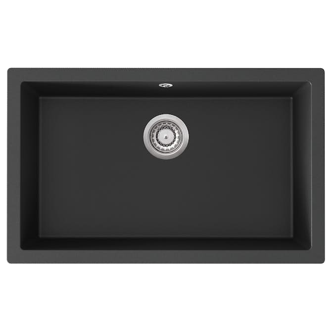 Diskho Lavabo Jupiter 800, svart m/krom avlopp