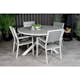 Matgrupp Comfort Garden Parma Matgrupp Utomhus Rund Ø140cm med 4 Levels Stapelbara Matstolar