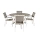 Matgrupp Comfort Garden Parma Matgrupp Utomhus Rund Ø140cm med 4 Levels Stapelbara Matstolar