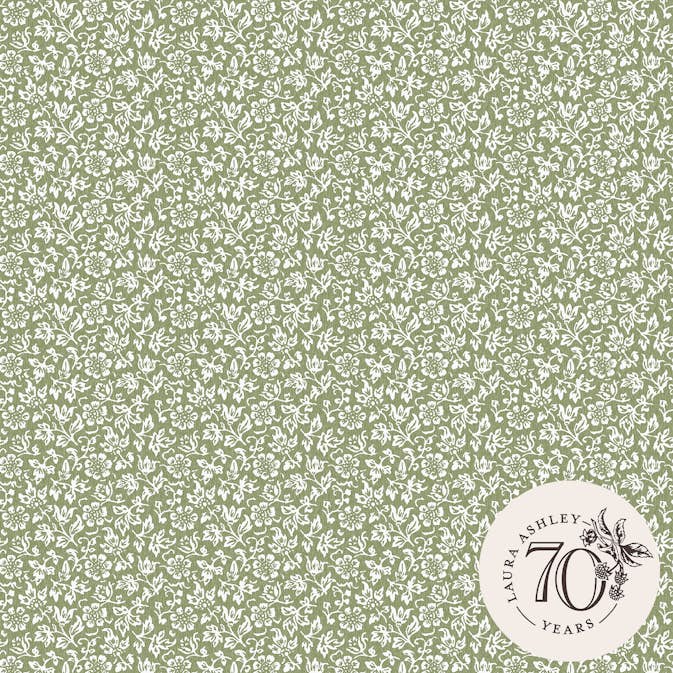 Tapet Laura Ashley Sweet Alyssum Moss Grön 121077