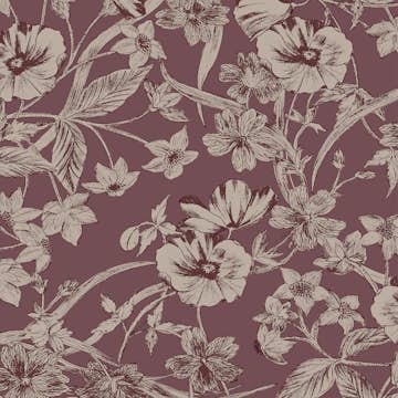 Tapet Laura Ashley Summerhill Pale Blackberry 121086