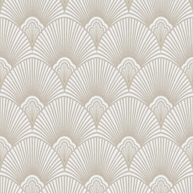 Tapet Sublime Art Deco Naturel 121146 EasyUp, Mönstrad Vit