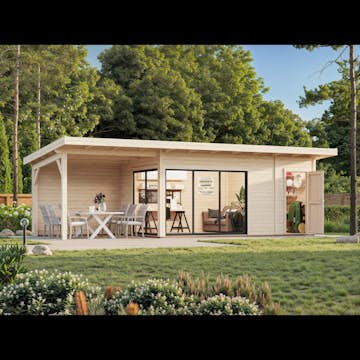 Stuga Palmako Andrea 24,2 m² Slide (inv. 15,2+7,9 m²)