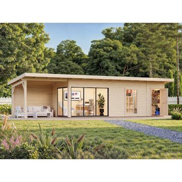 Stuga Palmako Andrea 30,4 m² Slide Plus (inv. 21,1+7,9 m²)