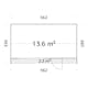 Trädgårdshus Palmako Rebekka 19 m² (inv. 13,6 m² )