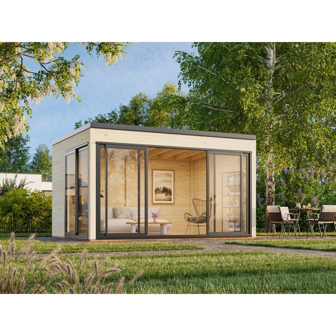 Stuga Palmako Serena 13,4 m² Set 1 Slide Plus (inv. 12,6 m²)