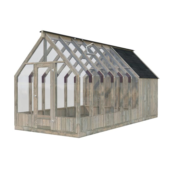 Växthus Palmako Emilia 13,1 m² (inv. 8,2+4,0 m²)