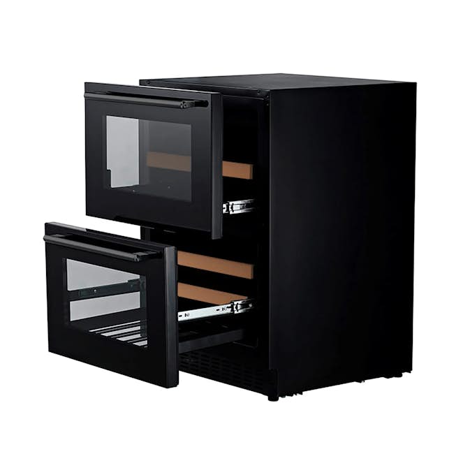Vinkyl mQuvée 60DD Fullglass Black - WCDD60FGB