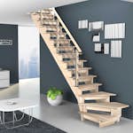 Lofttrappa Byggera Auvergne L-form inkl. Barnskydd och Trappräcke