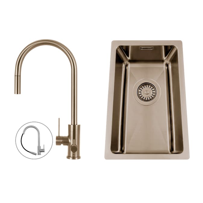 Diskho Nordic Tech Titan 230 X med Köksblandare Primy Steel Accent D