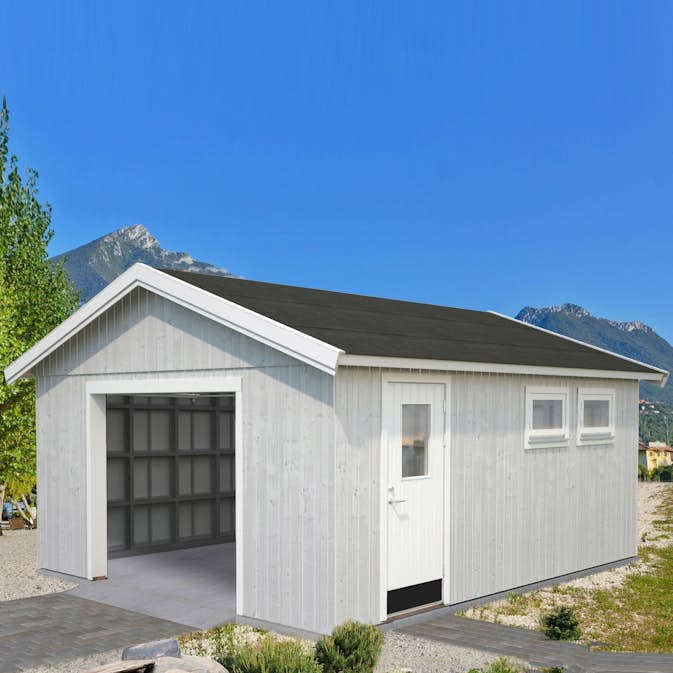 Garage Palmako Andre 24,6 m² Byggsats med Sadeltak