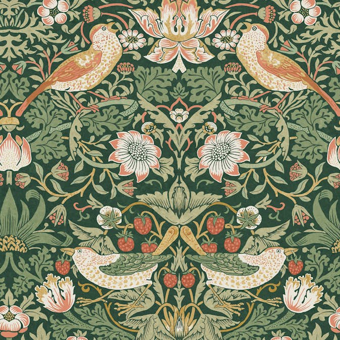 Tapet William Morris At Home Strawberry Thief 124234