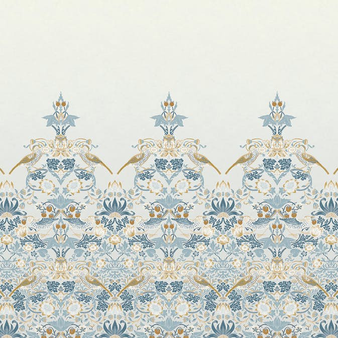 Fototapet William Morris At Home Strawberry Thief Soft Blue