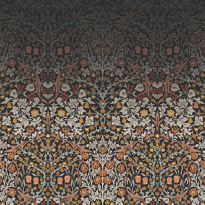 Fototapet William Morris At Home Blackthorn Charcoal