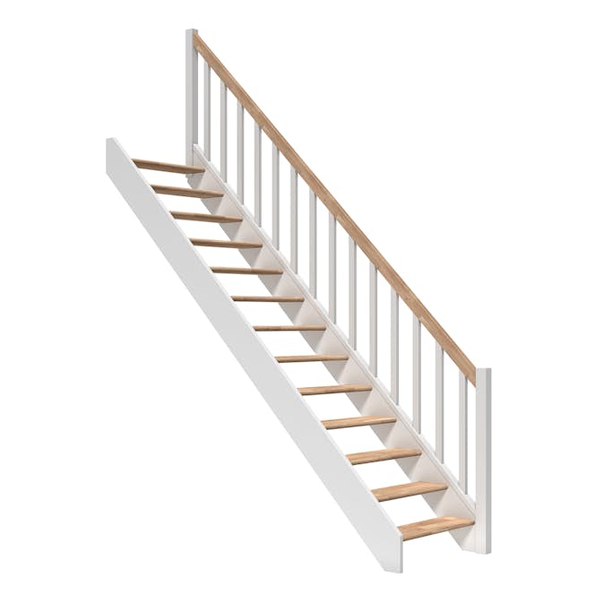 Spartrappa Dolle Paris Rak med Fyrkantigt Räcke utan Sättsteg