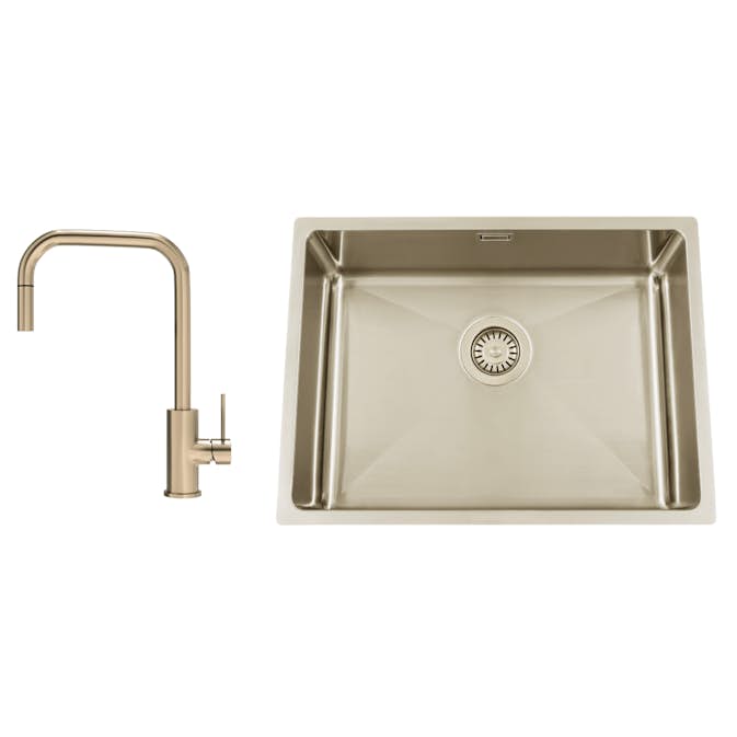 Diskho Nordic Tech Titan 530 X med Köksblandare Steel Accent Square D