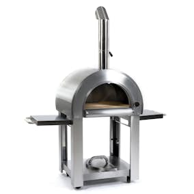 Pizzaugn Metalcraft Milano Vedeldad i Rostfritt Stål med Sidobord
