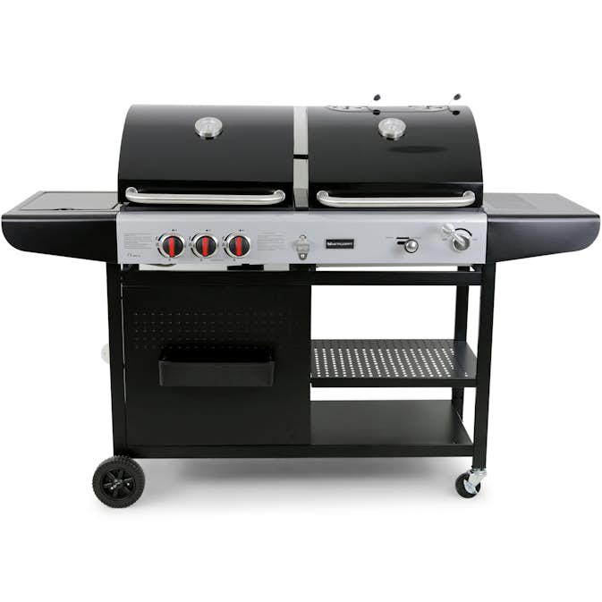 Gasol/Kolgrill Metalcraft Aurora Kombinationsgrill med Sidobrännare & Rostfria Brännare