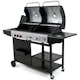 Gasol/Kolgrill Metalcraft Aurora Kombinationsgrill med Sidobrännare & Rostfria Brännare