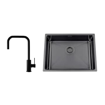 Diskho Nordic Tech Titan 530 X med Köksblandare Steel Accent Square D