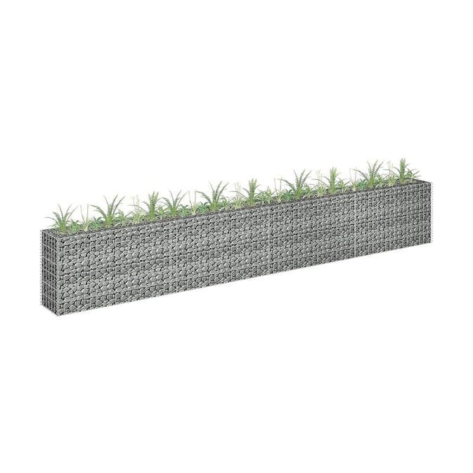 Planteringsgabion VidaXL Upphöjd Galvaniserat Stål