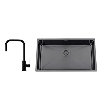 Diskho Nordic Tech Titan 730 X med Köksblandare Steel Accent Square D