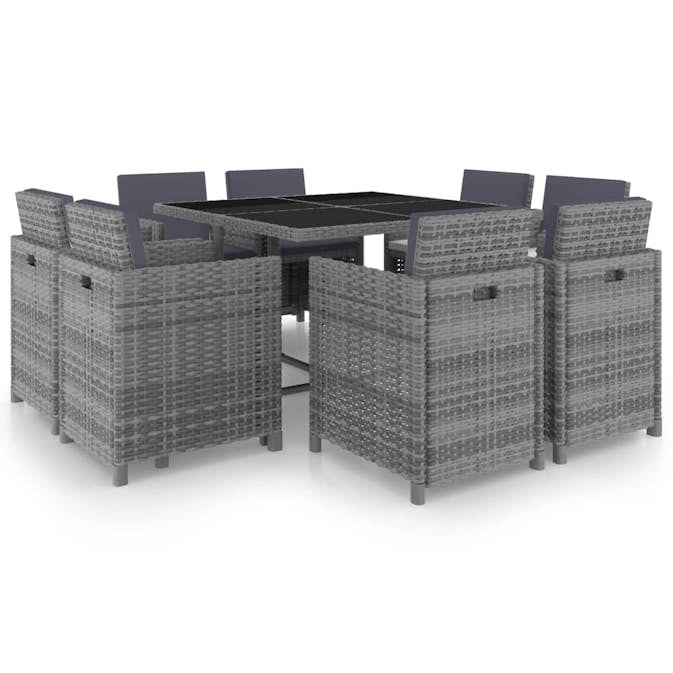 Matgrupp Utomhus VidaXL Compact 8 Trädgårdsstolar