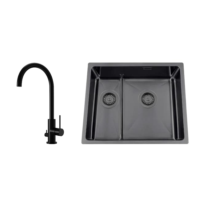 Diskho Nordic Tech Titan 53 KHX Nickel med Köksblandare Steel Equip D