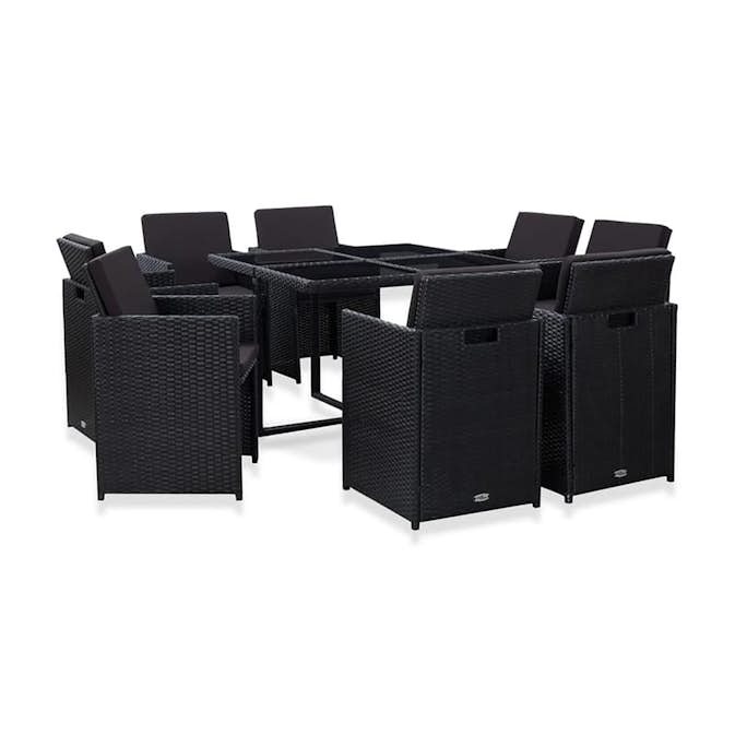 Matgrupp Utomhus VidaXL Compact 8 Trädgårdsstolar
