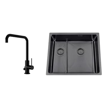 Diskho Nordic Tech Titan 53 KHX Nickel med Köksblandare Steel Mood D