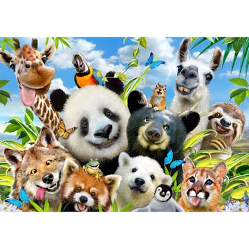 Barntapet ForWall Selfie Tokiga djur - EasyUp