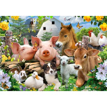 Barntapet ForWall Djuren på bondgården - EasyUp