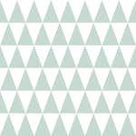 Tapet ESTAhome Grafiska Geometriska Trianglar Mintgrön/Matt Vit