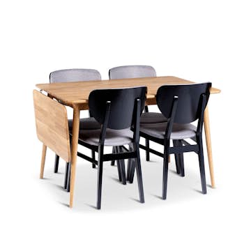 Matgrupp Stenexpo Alborg Klaffbord med 4 Borgholm Stolar