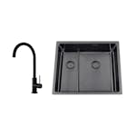 Diskho Nordic Tech Titan 53 KHX Nickel med Köksblandare Steel Equip Shadow