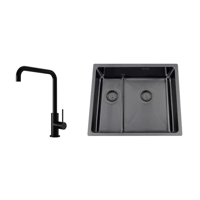 Diskho Nordic Tech Titan 53 KHX Nickel med Köksblandare Steel Mood Shadow