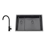 Diskho Nordic Tech Titan 73 KHX Nickel med Köksblandare Steel Equip Shadow