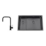 Diskho Nordic Tech Titan 73 KHX Nickel med Köksblandare Steel Accent Square Shadow