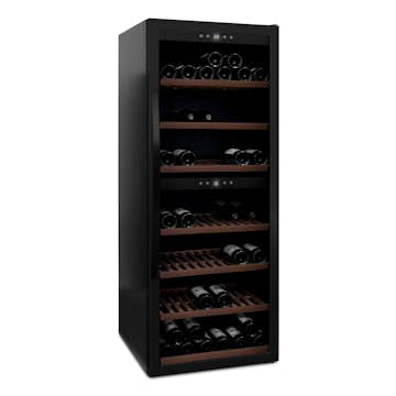 Vinkyl mQuvée WineExpert 126 Fullglass SW-126B Svart med 2 Zoner och Plats för 126 Flaskor
