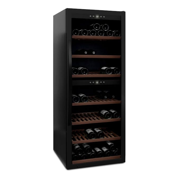 Vinkyl mQuvée WineExpert 126 Fullglass SW-126B Svart med 2 Zoner och Plats för 126 Flaskor