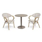 Caféset Hillerstorp Näsby Ø70 cm med 2 st Äppelhed Trädgårdstolar