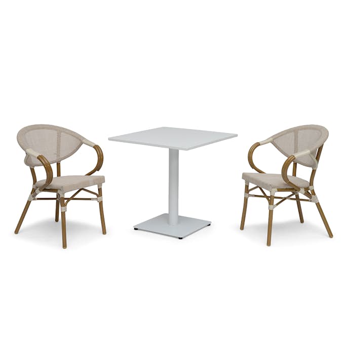 Caféset Hillerstorp Näsby med 2 st Äppelhed Trädgårdstolar