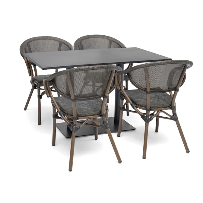 Caféset Hillerstorp Näsby med 4 st Äppelhed Trädgårdstolar