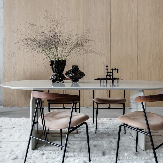 Designpanel Wood on wall Ek Ljus Lackad