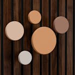 Tillbehör Akustikpanel Lundbergs Kreativ 5-Pack Runda Knoppar Lj Beige/Beige/Brun/Offwhite