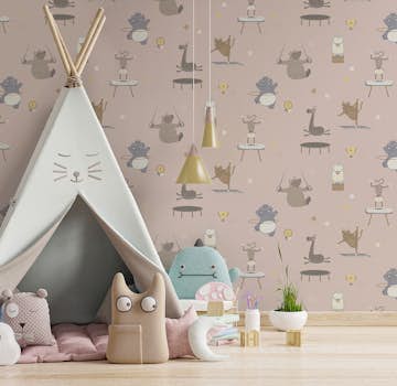 Tapet Holden Dream Catcher Animal Gymnastics Pink 13241