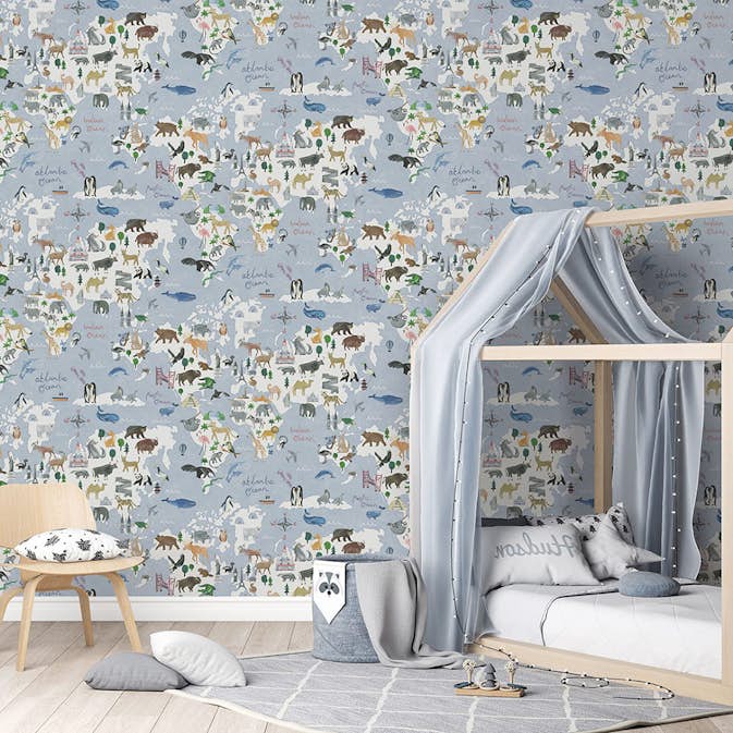 Tapet Holden Dream Catcher Animal Maps Blue 13250