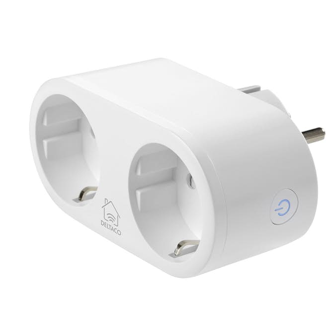 Strömbrytare Deltaco Smart Home SH-P02E Vit